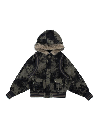 ARIADNAw Industrial Punk Reversible Wool Lined Jacket