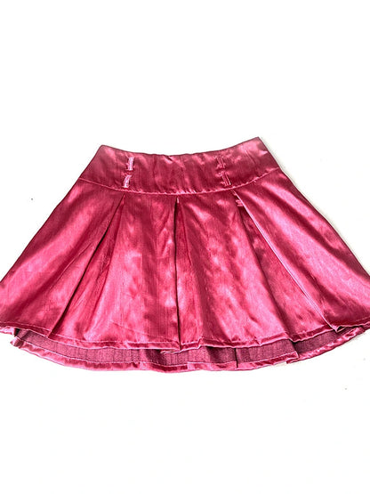 Pleated Textured Midi Skirt With Unique Folds Skirts