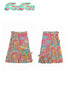 Frufru Gulu Pink Deer Print Pleated Skirt Winter Cute Slim Fit Girls A Line