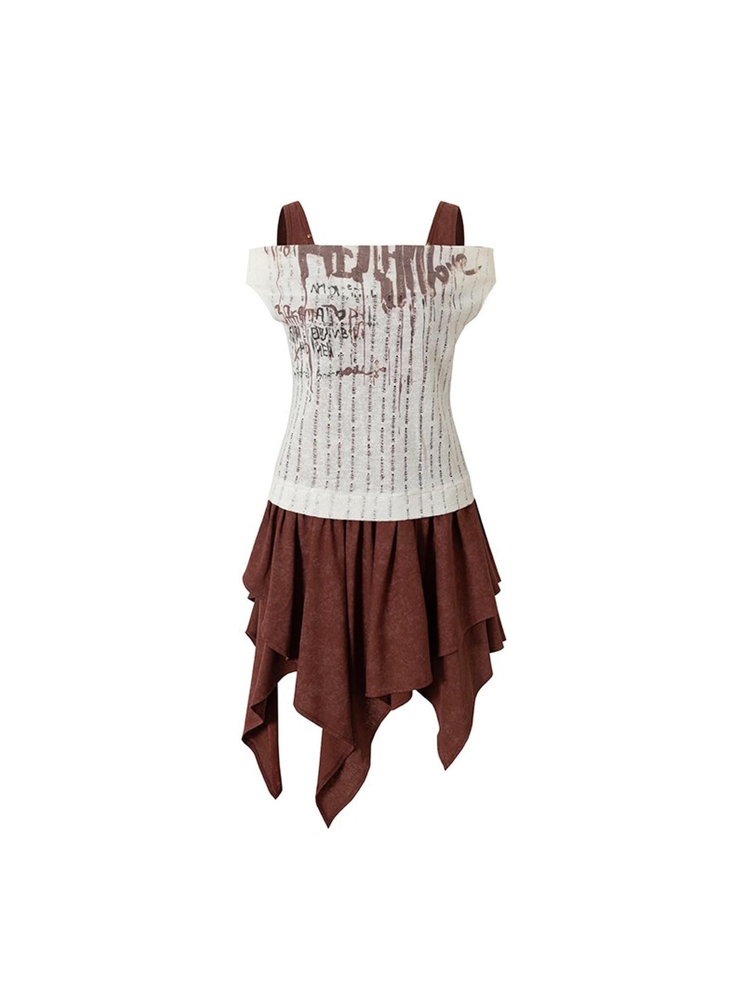 Post-Apocalyptic Punk Patchwork Asymmetrical Dress