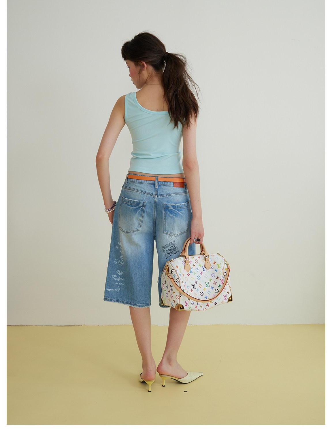 sancco house Asymmetric Floral Print Cropped Fitted Women&