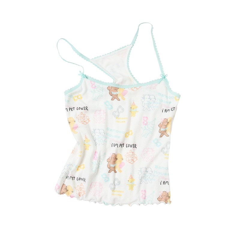 sancco_house_Beaded_Puppy_Colorblock_Heart_Cardigan_Women&