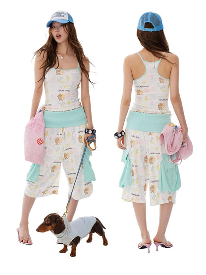sancco house Beaded Puppy Colorblock Heart Cardigan Women&