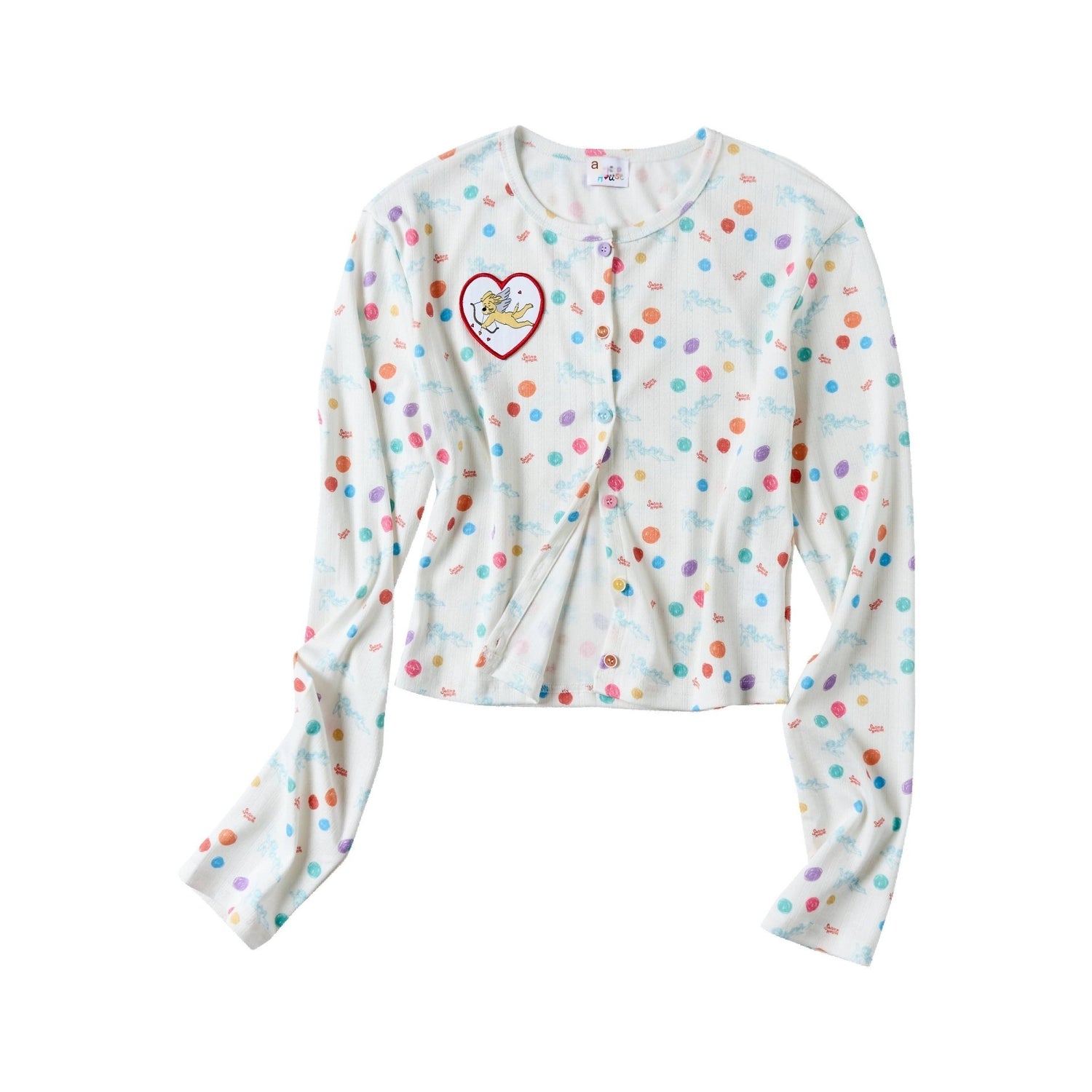 sancco_house_Beige_Angel_Puppy_Colorful_Polka_Dot_Print_Women&