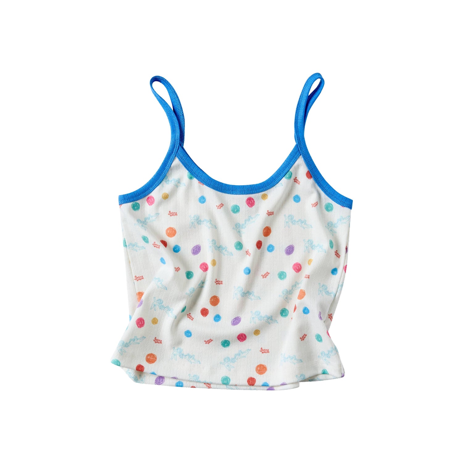 sancco_house_Beige_Polka_Dot_Angel_Puppy_Buttoned_Crewneck_Women&