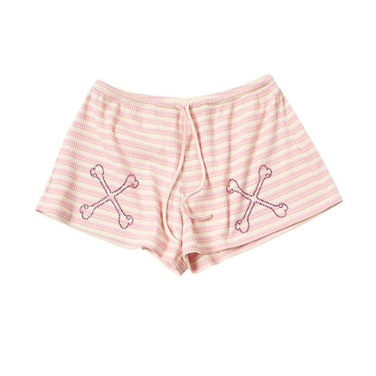 sancco_house_Bone_Hotfix_Rhinestone_Striped_Drawstring_Women&