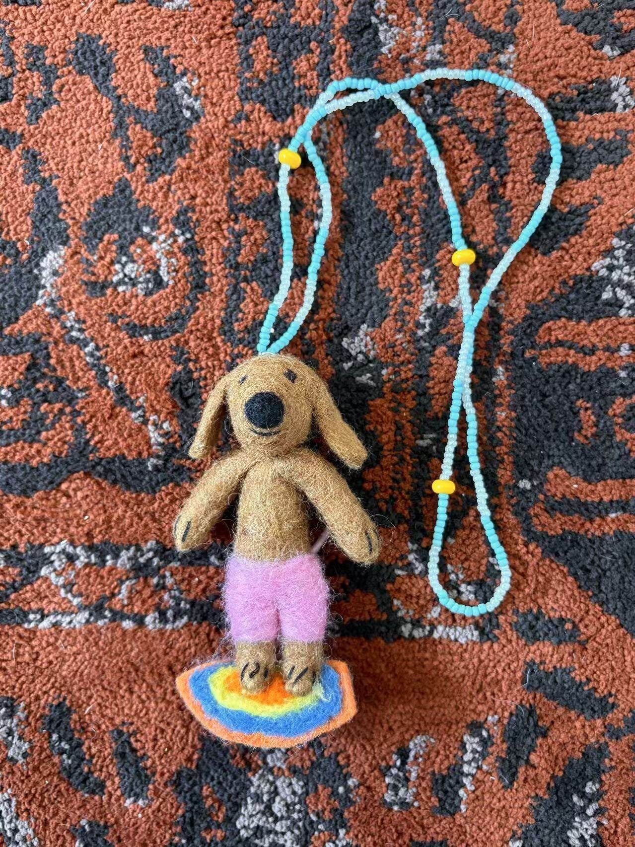 sancco_house_Boxing_Puppy_Surfing_Puppy_Handmade_Wool_Felt_Original_Women&
