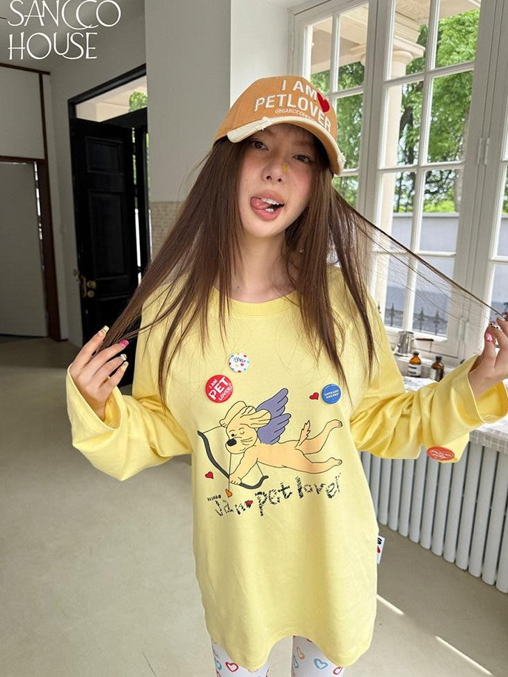 sancco house Chick Yellow 3d Applique Print Women&