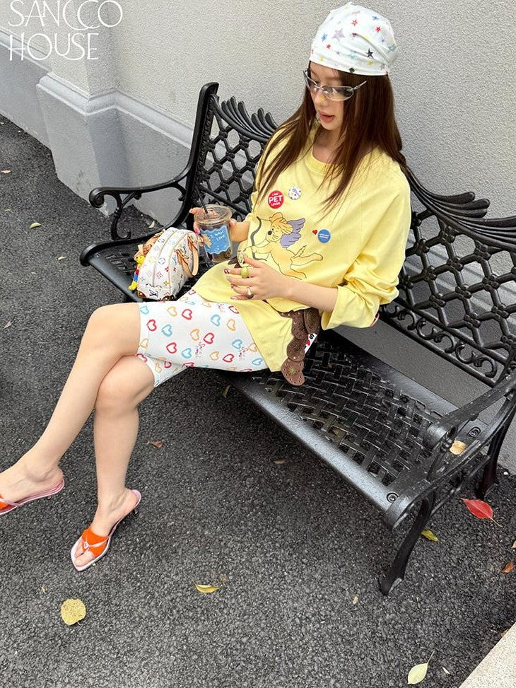 sancco house Chick Yellow 3d Applique Print Women&