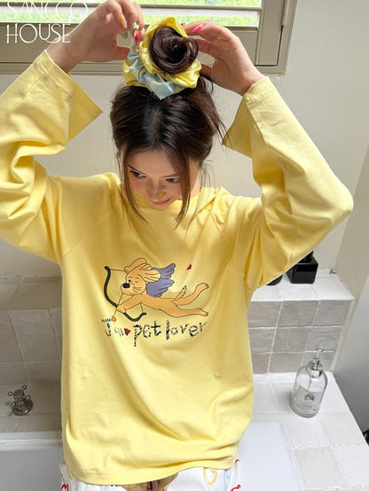 sancco house Chick Yellow 3d Applique Print Women&