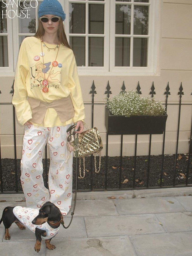 sancco house Chick Yellow 3d Applique Print Women&