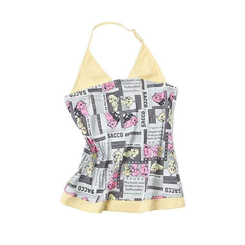 sancco_house_Colorblock_Illustration_Adjustable_High_Stretch_Women&