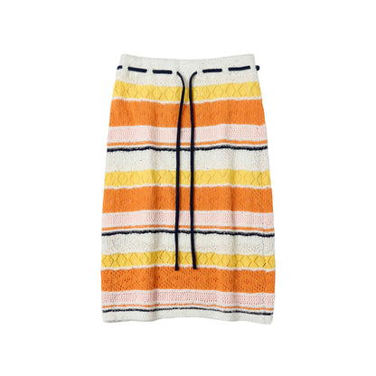 sancco_house_Colorblock_Openwork_Striped_Cardigan_Women&