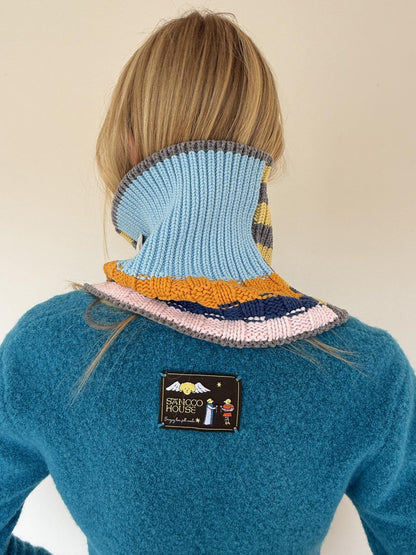 sancco house Colorblock Round Neck Embroidered Letter Women&