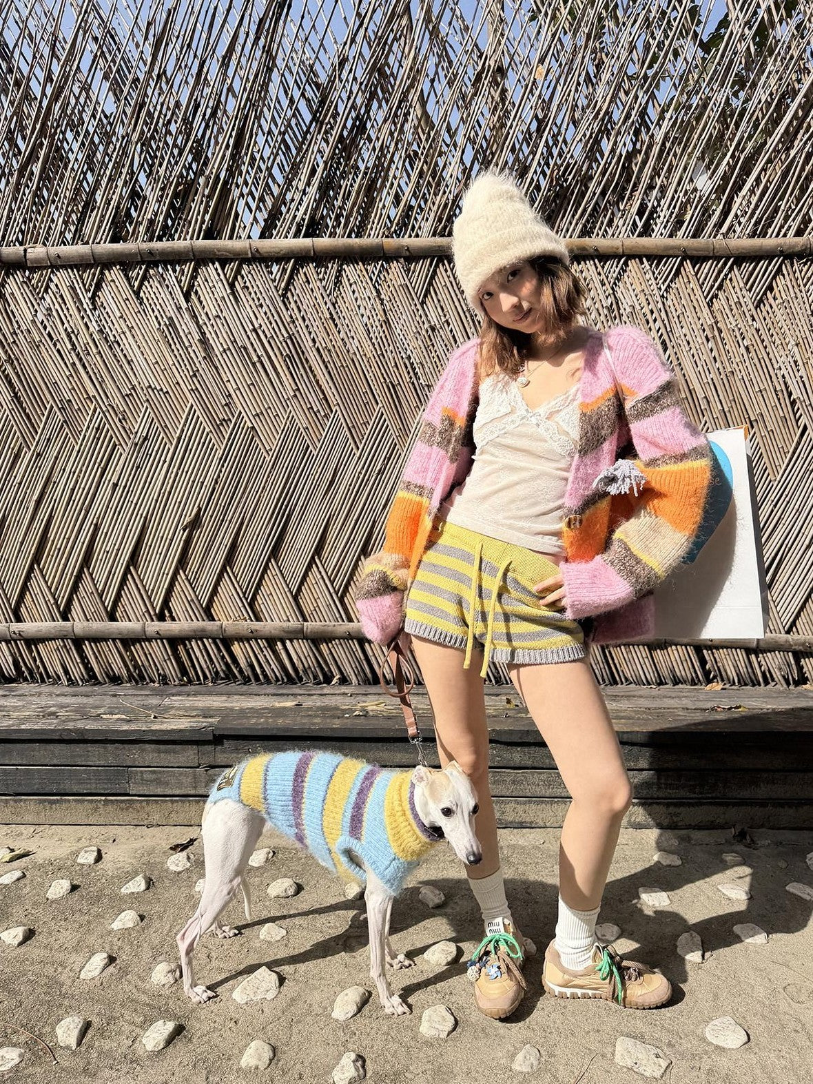 sancco house Colorblock Stripe Chunky Knit Women&