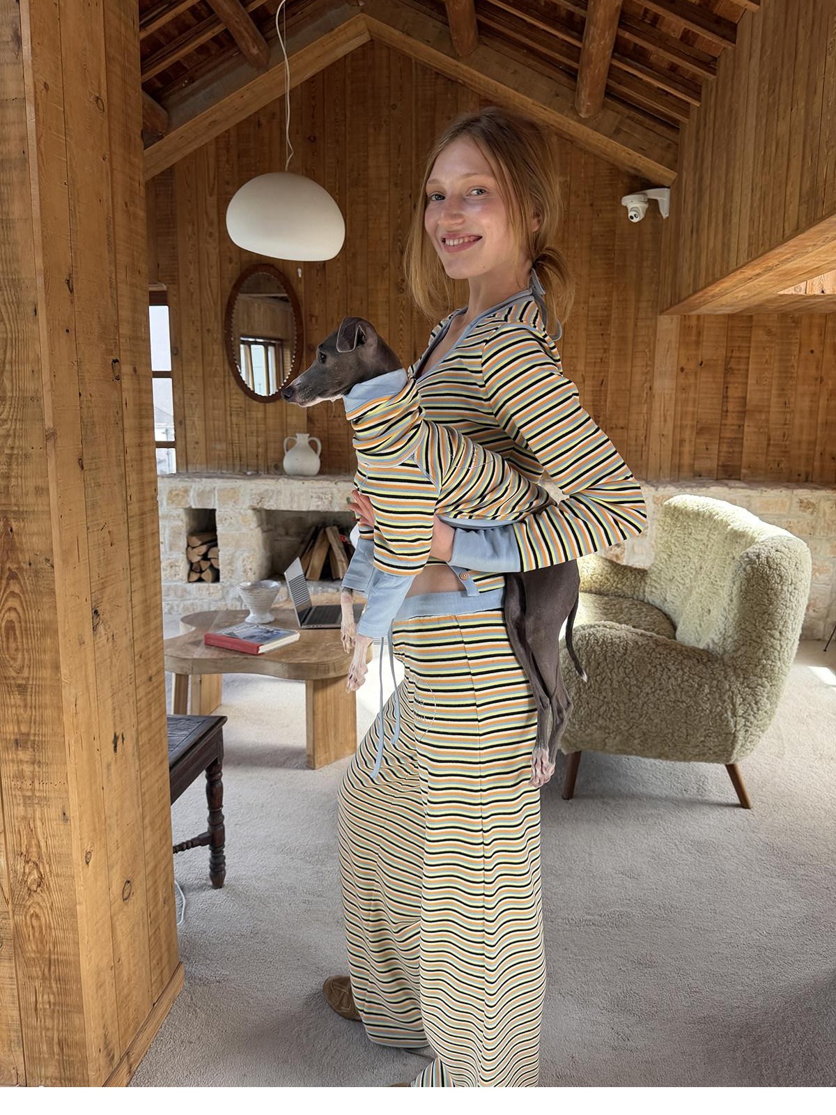sancco house Colorblock Striped Relaxed Women&