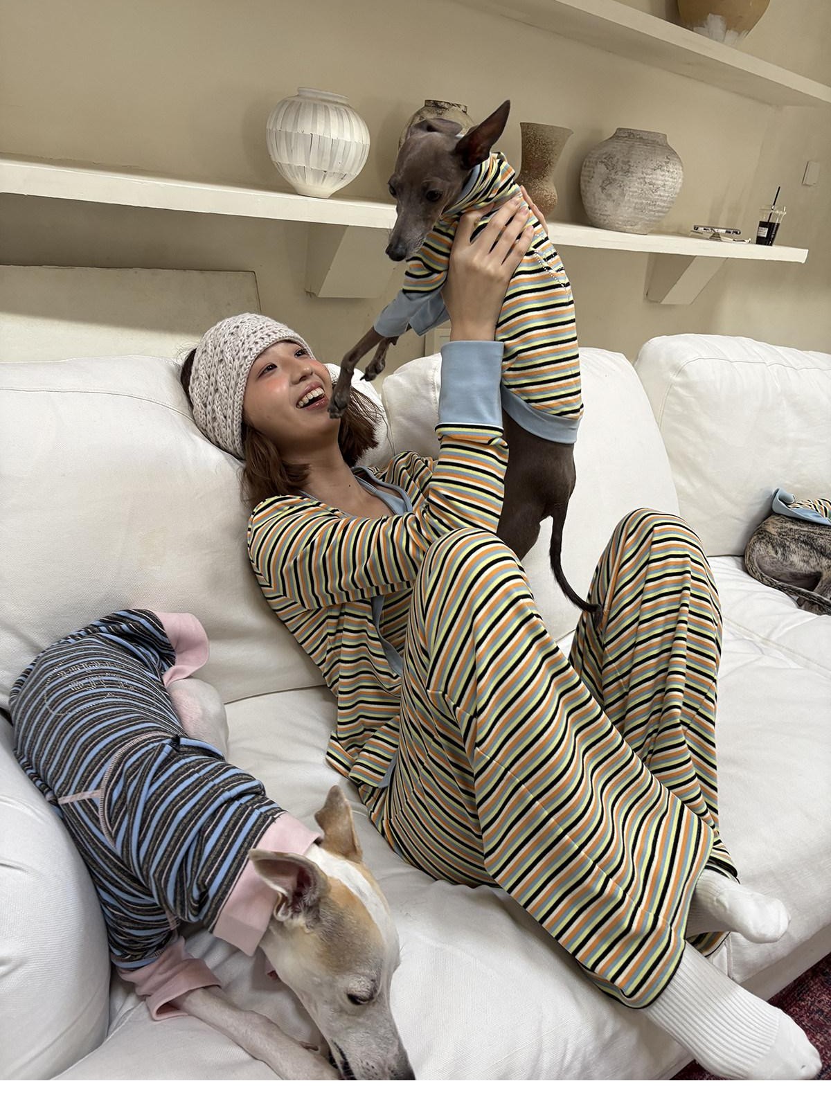 sancco house Colorblock Striped Relaxed Women&