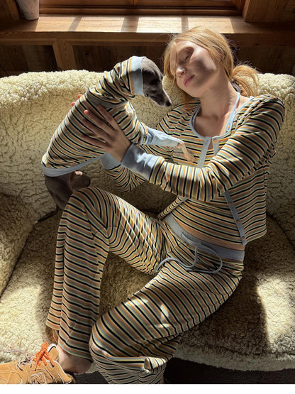 sancco house Colorblock Striped Relaxed Women&