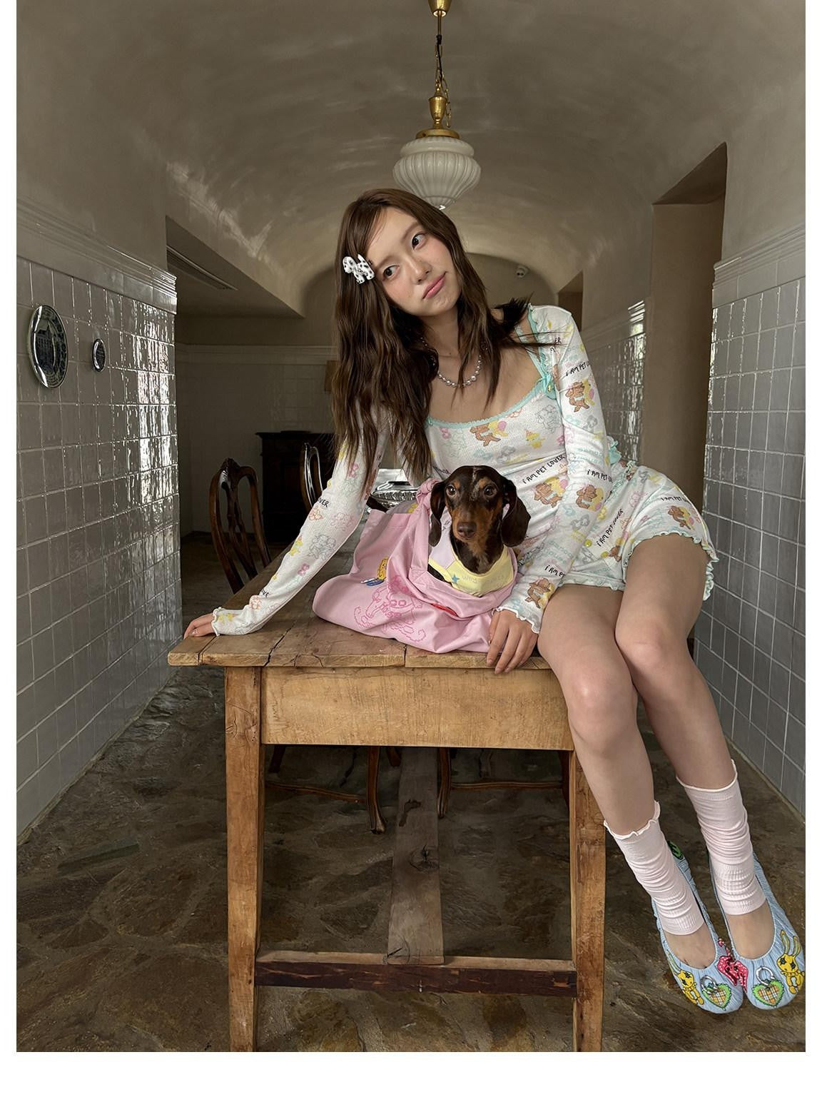 sancco house Colorful Cartoon Large Capacity Handheld Crossbody Women&