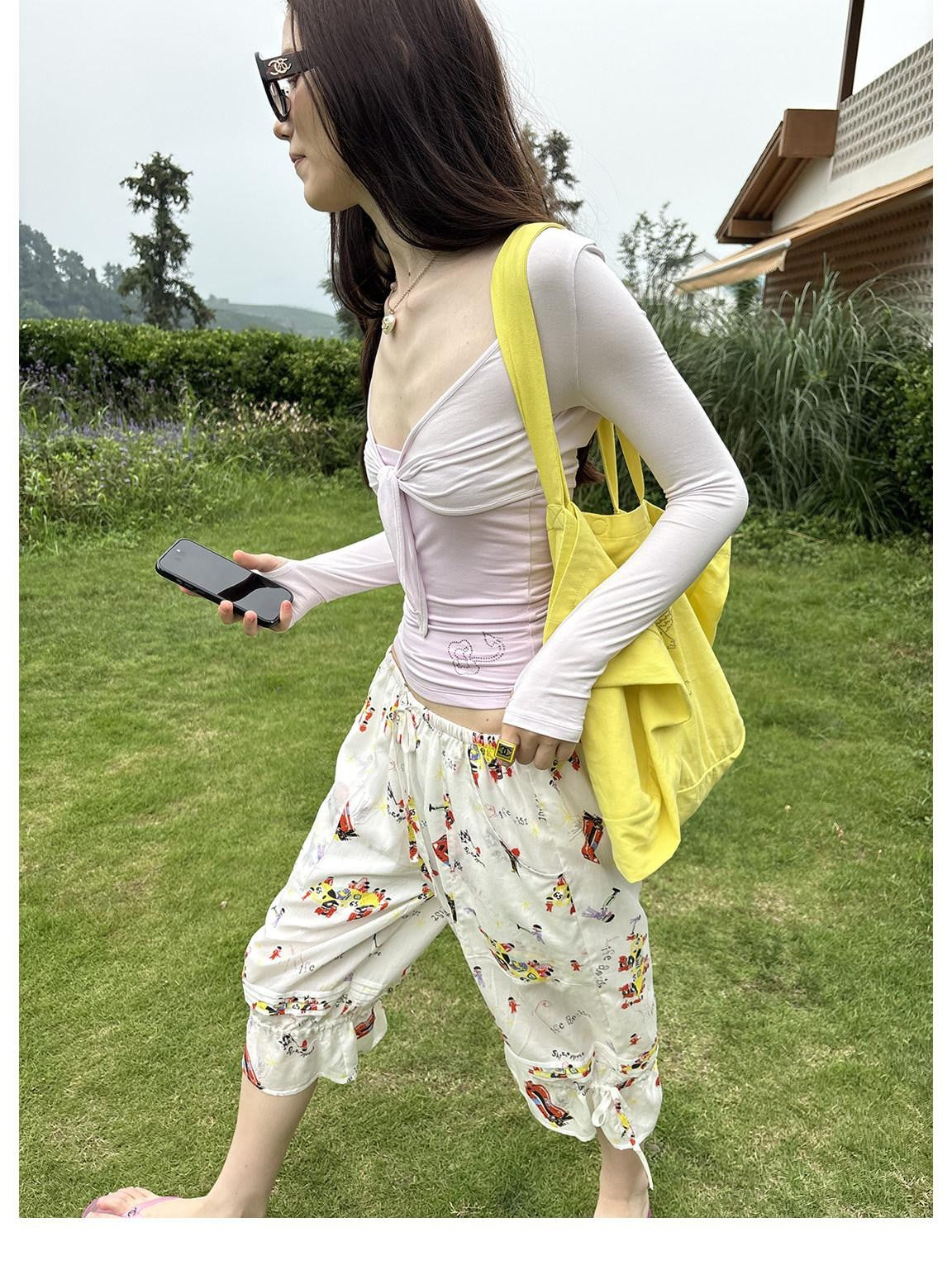 sancco house Colorful Cartoon Large Capacity Handheld Crossbody Women&