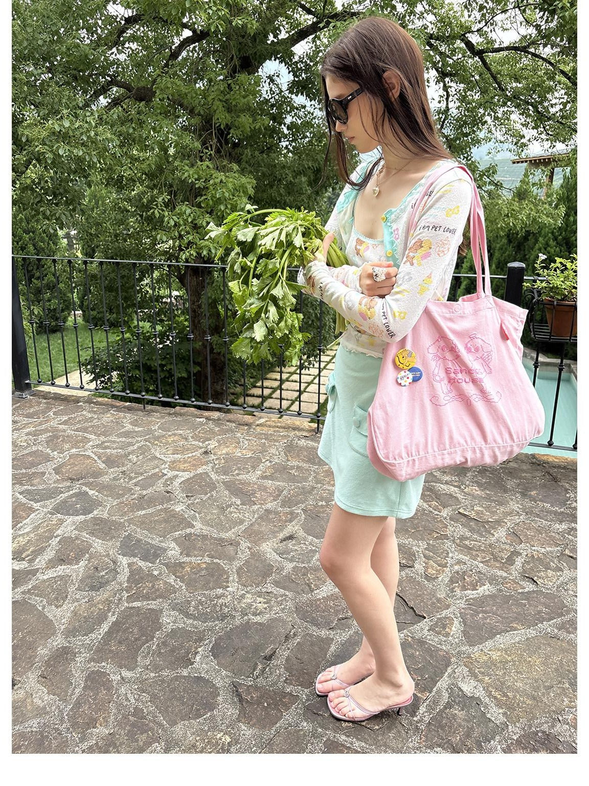 sancco house Colorful Cartoon Large Capacity Handheld Crossbody Women&