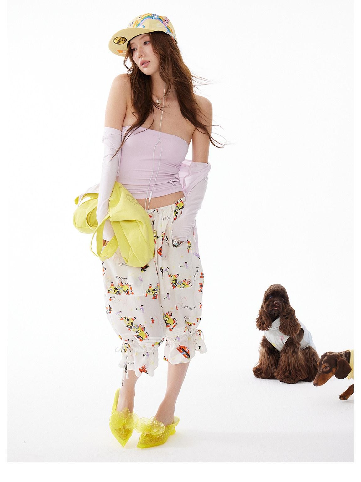 sancco house Colorful Cartoon Large Capacity Handheld Crossbody Women&