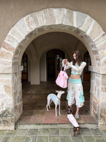 sancco house Colorful Dog Cartoon Handheld Crossbody Spacious Women&