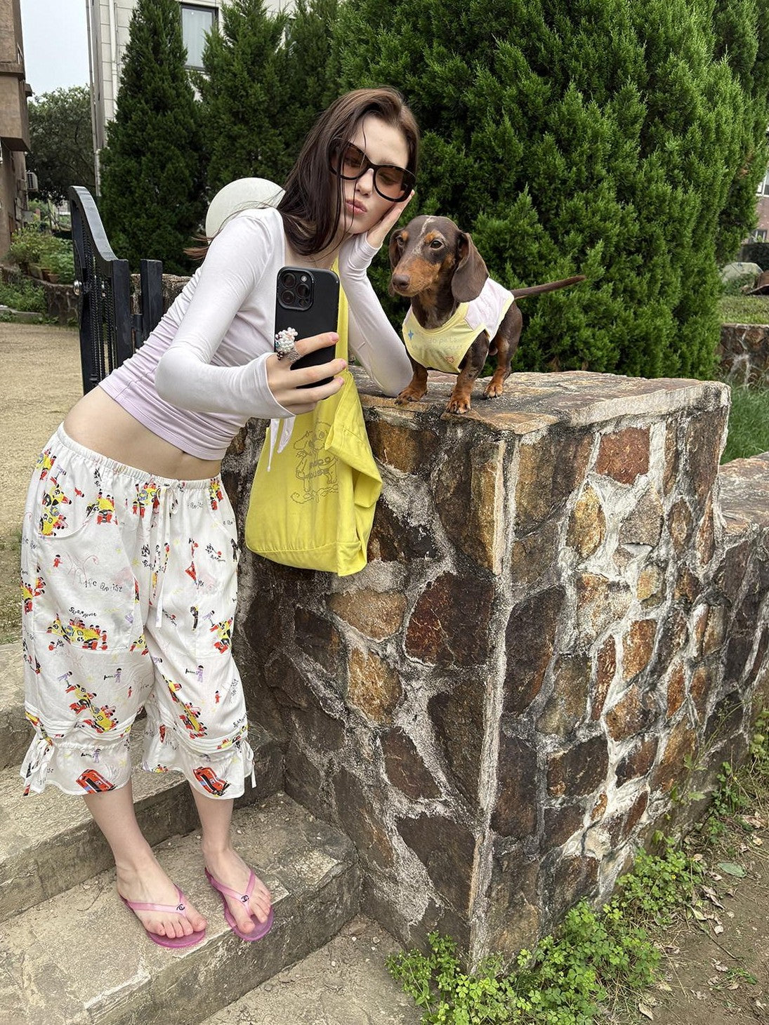 sancco house Colorful Dog Cartoon Handheld Crossbody Spacious Women&