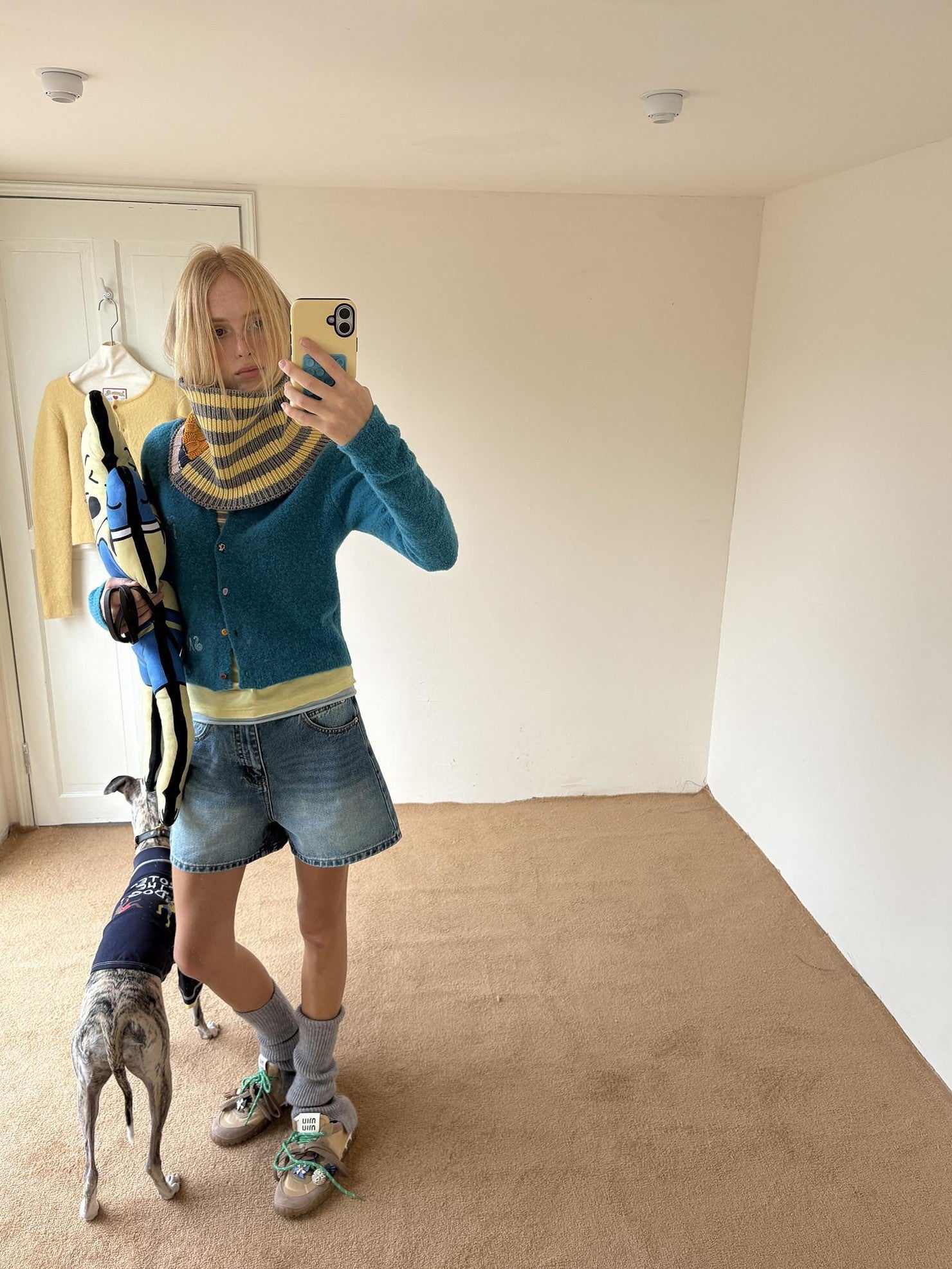 sancco house Colorful Patchwork Striped Knit Pullover Women&