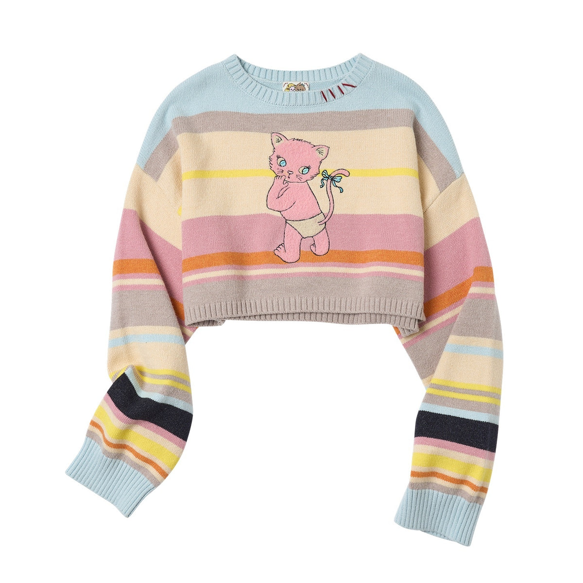 sancco_house_Colorful_Striped_Hand_Stitched_Cropped_Women&
