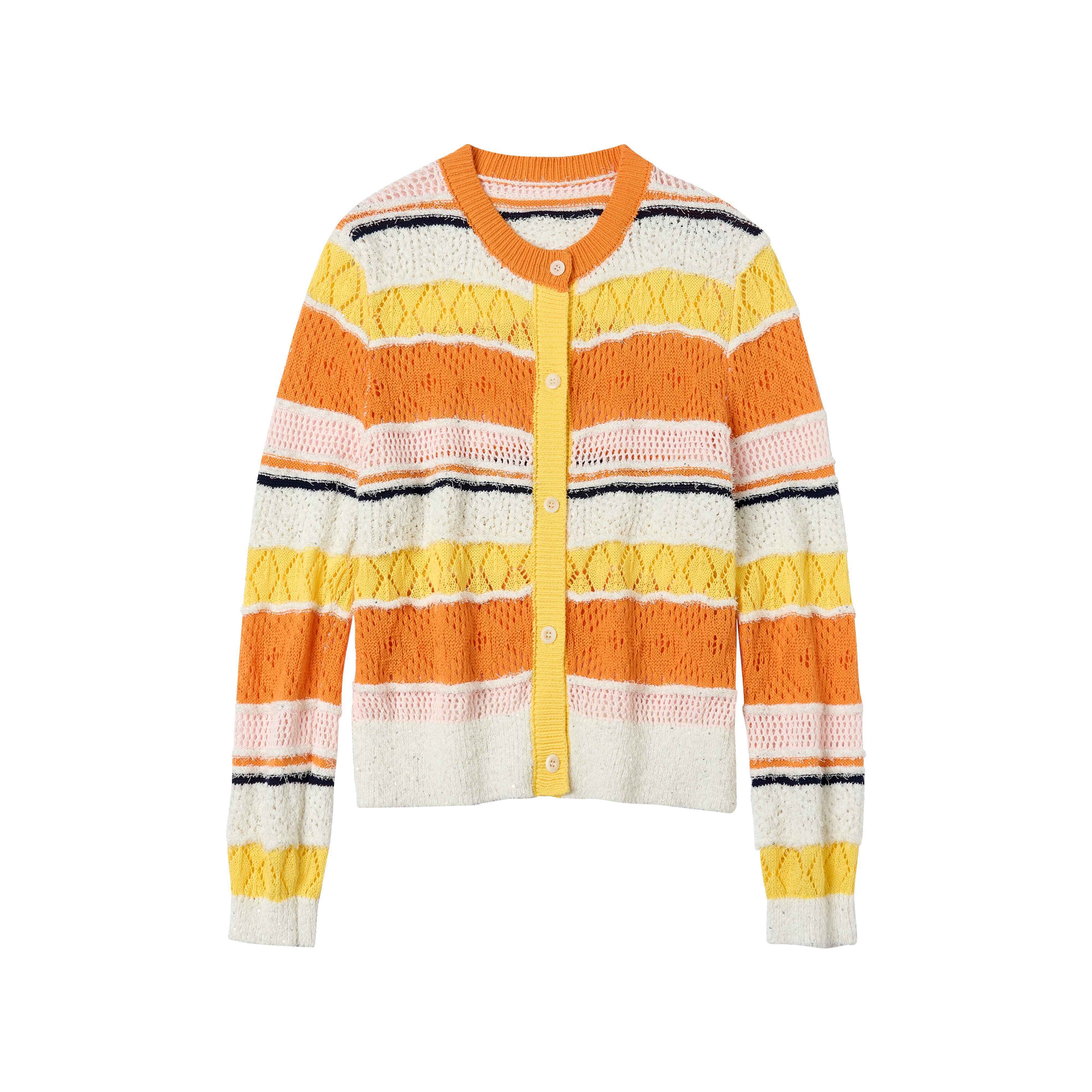 sancco_house_Colorful_Striped_Openwork_Colorblock_Knitted_Women&