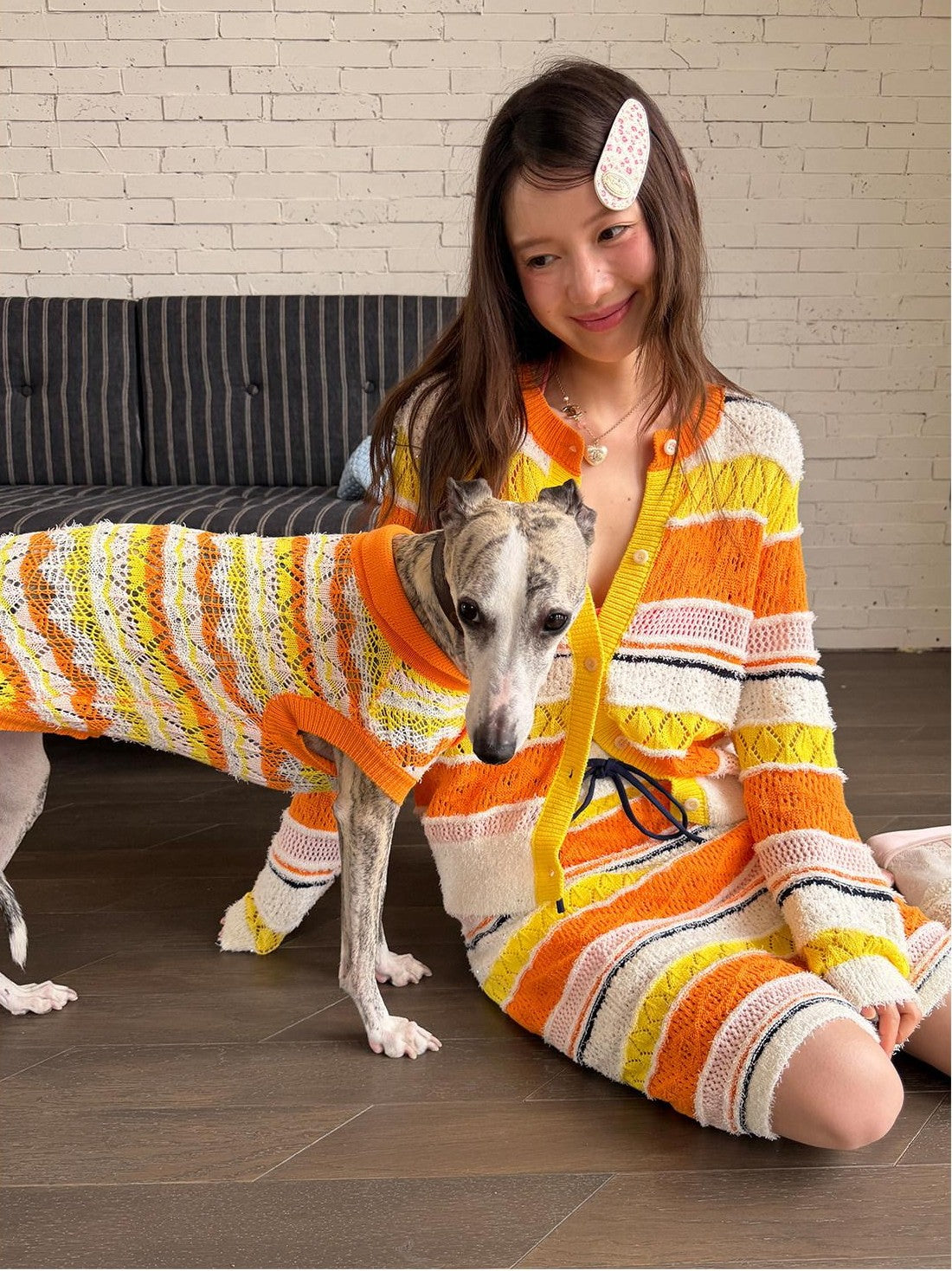 sancco house Colorful Striped Openwork Colorblock Knitted Women&