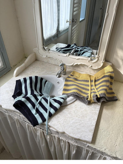 sancco house Contrast Striped Slim Fit Chunky Knit Women&