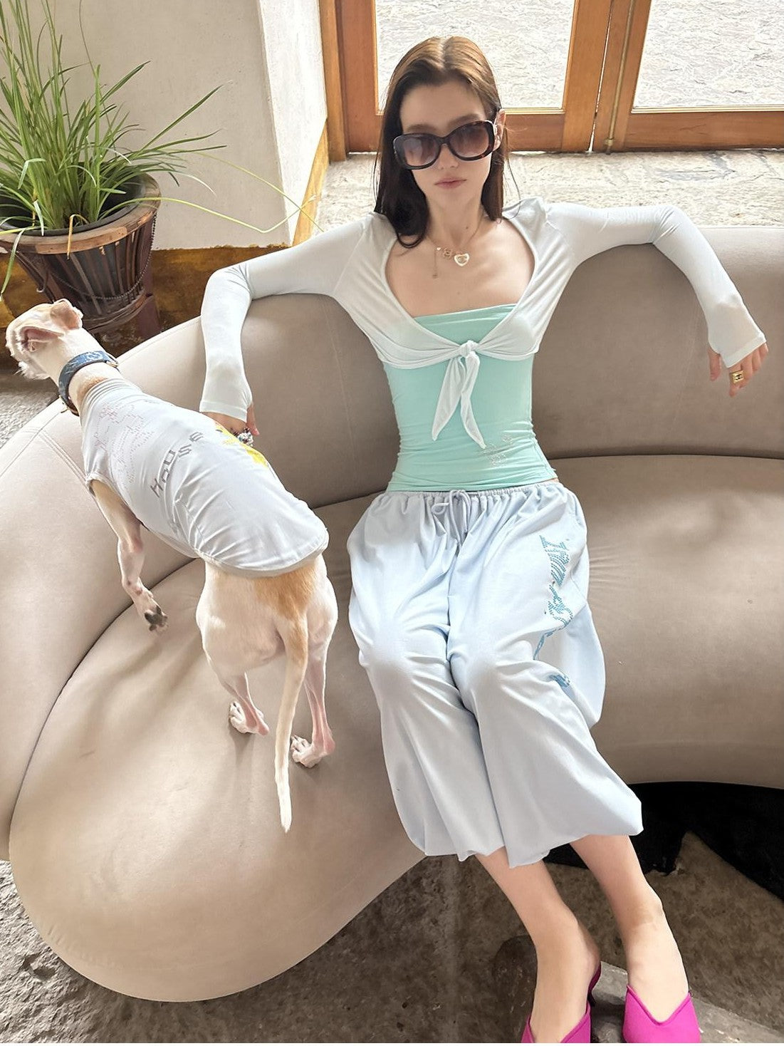 sancco house Cool Tie Shawl Short Uv Protection Long Sleeve Women&