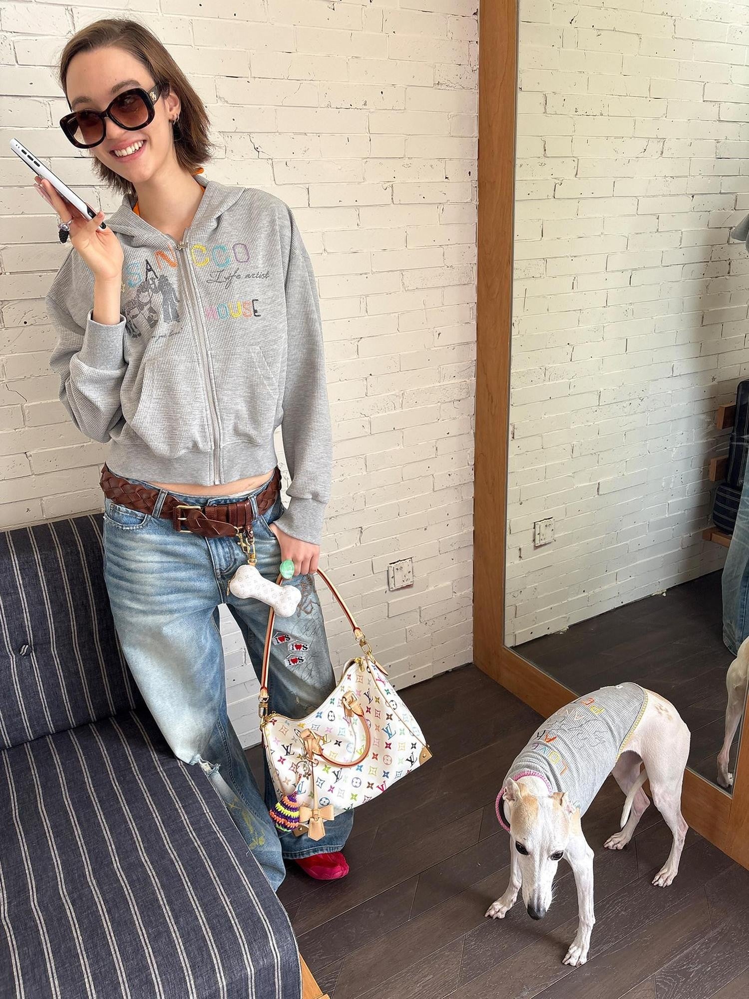 sancco house Cropped Graffiti Print Two Piece Women&