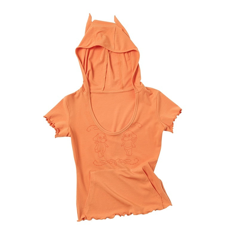 sancco_house_Cute_Devil_Horn_Hood_Lettuce_Trim_Women&