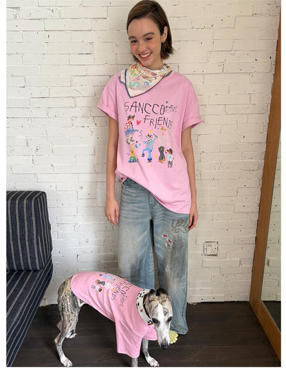 sancco house Cute Print Crewneck Women&