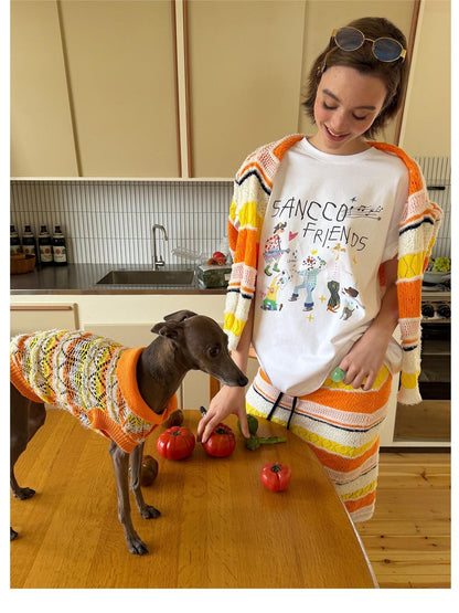 sancco house Cute Print Crewneck Women&