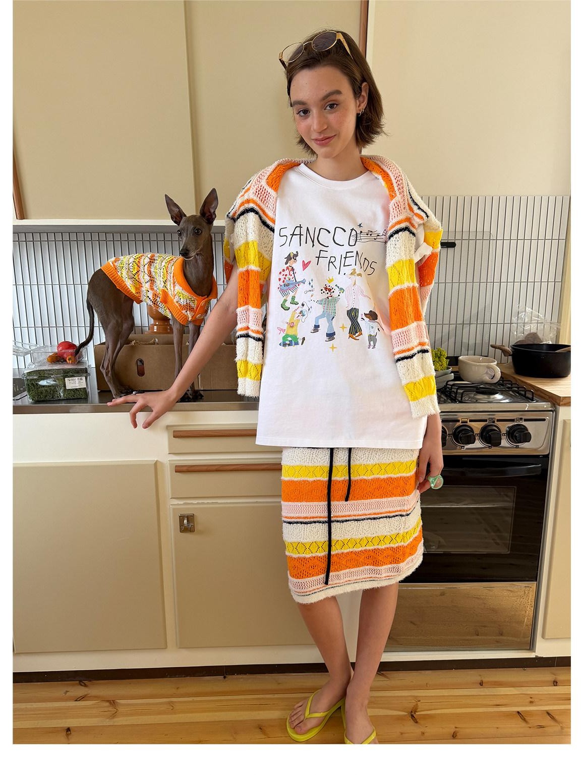 sancco house Cute Print Crewneck Women&