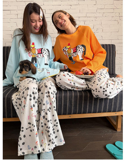 sancco house Cute Puppy Spot Print Women&