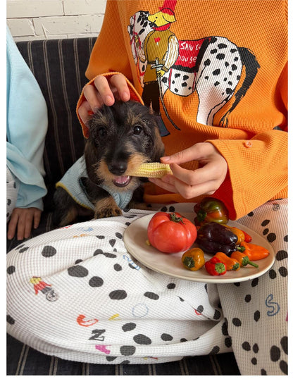 sancco house Cute Puppy Spot Print Women&