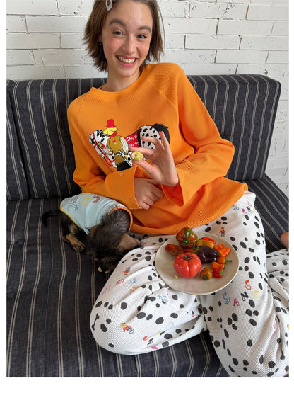 sancco house Cute Puppy Spot Print Women&