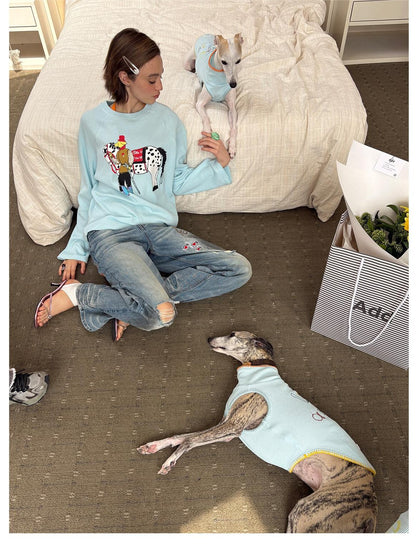 sancco house Cute Puppy Spot Print Women&