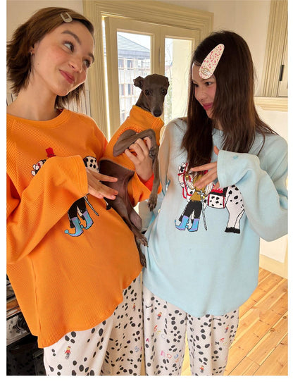 sancco house Cute Puppy Spot Print Women&