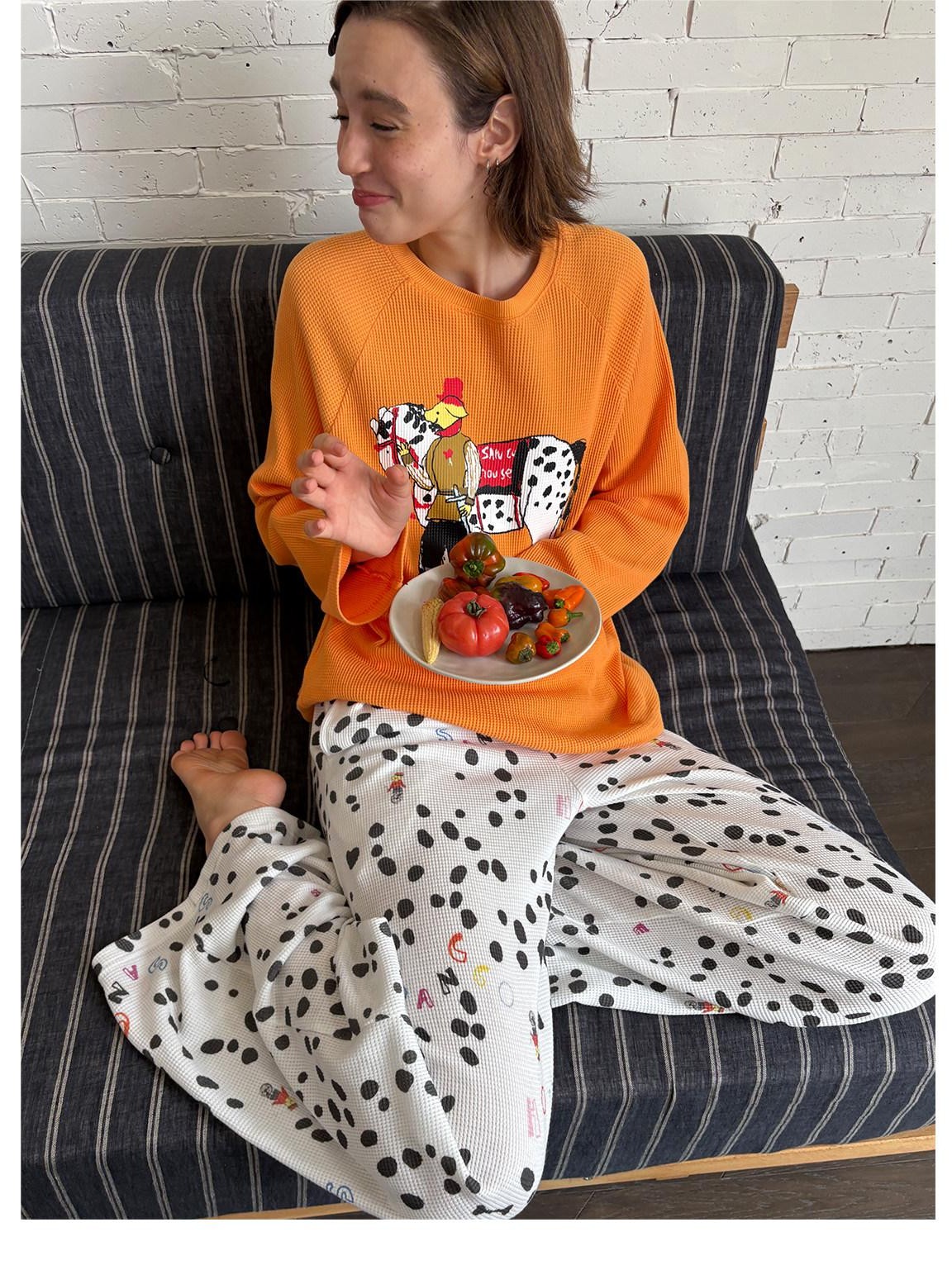 sancco house Cute Puppy Spot Print Women&