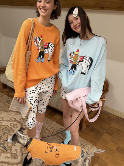 sancco house Cute Puppy Spot Print Women&