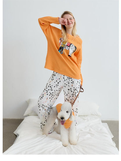 sancco house Cute Puppy Spot Print Women&