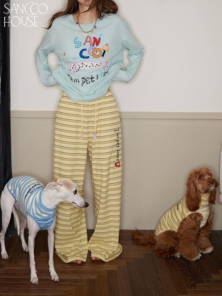 sancco house Dog Print 3d Embellished Women&