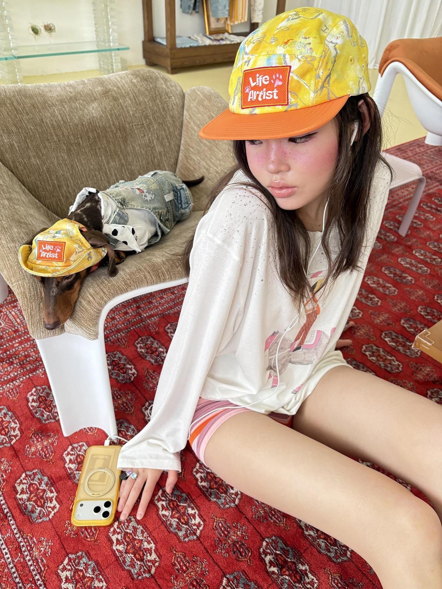sancco house Embroidered Graffiti Matching Pet Women&
