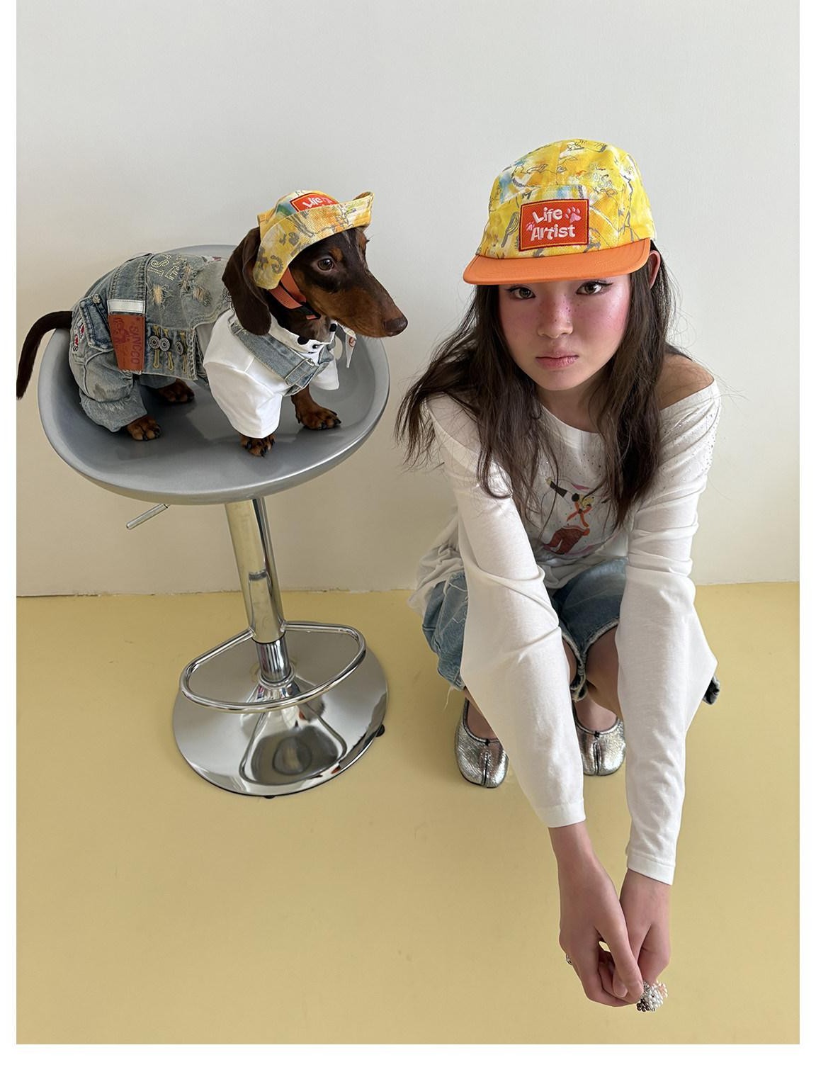 sancco house Embroidered Graffiti Matching Pet Women&